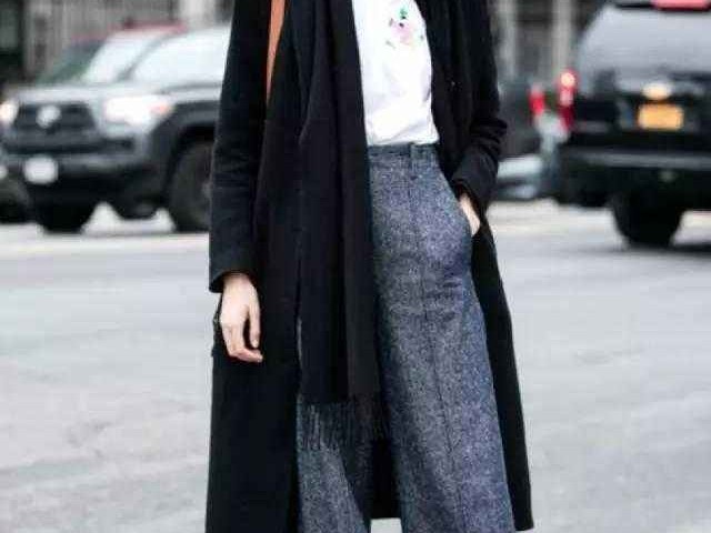 冬日时髦不冻人 这些外套配阔腿裤让你又暖又靓